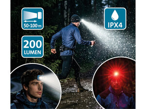 Čelovka 200lm, XPG, USB nabíjení