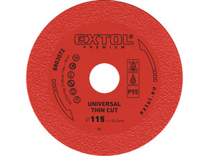 Kotouč diamantový řezný EXTRA tenký, 115x22,2x1,2mm, FORTUM