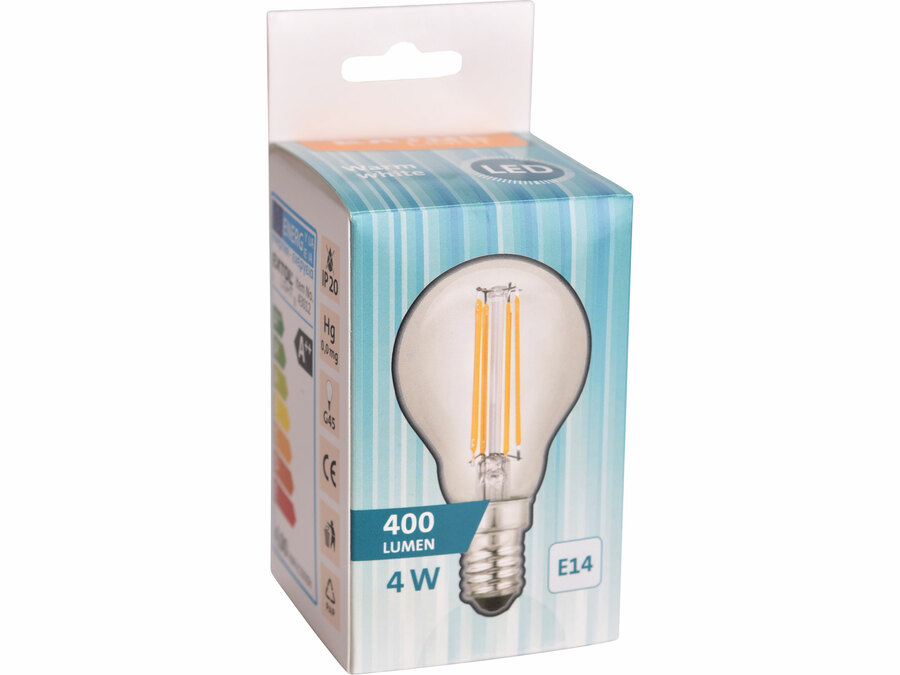 Žárovka LED 360°, 400lm, 4W, E14, teplá bílá